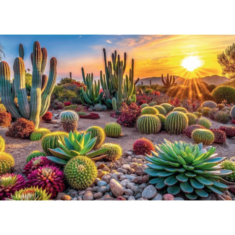 PUZZLE TREFL 1000 COLECTIA SUA FLORI DE DESERT POSTER INCLUS [1]