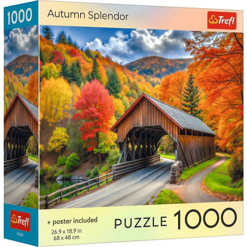 Jocuri educative și de societate - PUZZLE TREFL 1000 COLECTIA SUA SPLENDOAREA TOAMNEI POSTER INCLUS