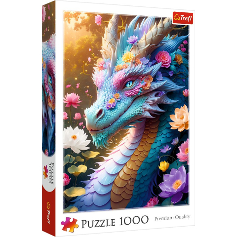 Jucării și jocuri - PUZZLE TREFL 1000 DRAGONUL COLORAT