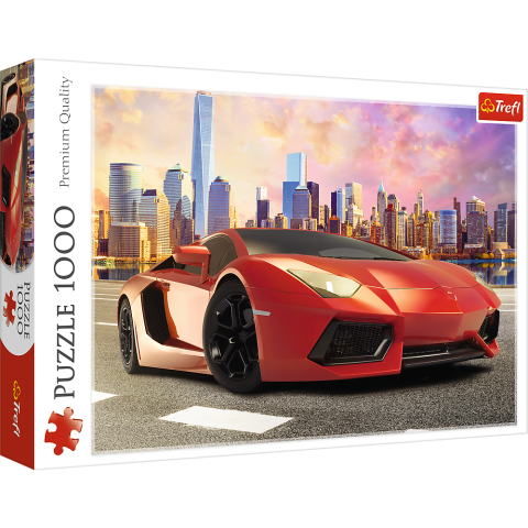 Jucării și jocuri - PUZZLE TREFL 1000 LAMBORGHINI ROSU