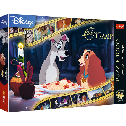 Jocuri educative și de societate - PUZZLE TREFL 1000 PREMIUM PLUS DISNEY DOAMNA SI VAGABONDUL