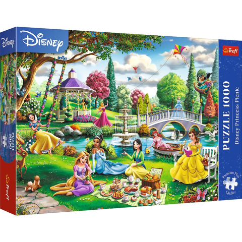 Jocuri educative și de societate - PUZZLE TREFL 1000 PREMIUM PLUS DISNEY PRINCESS PICNIC