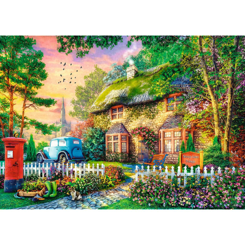 PUZZLE TREFL 1000 PREMIUM PLUS TEA TIME CASUTA STONEY LANE [1]