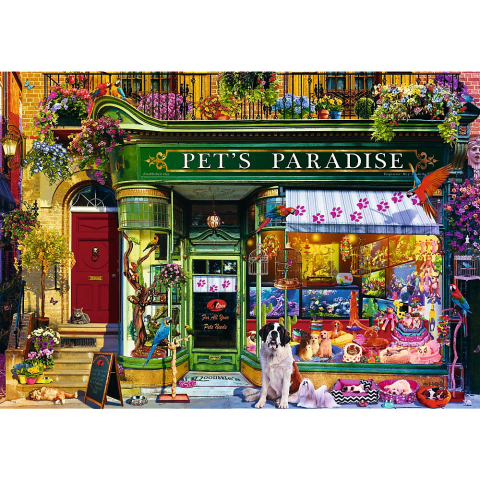 PUZZLE TREFL 1000 PREMIUM PLUS TEA TIME PARADISUL ANIMALELOR [1]