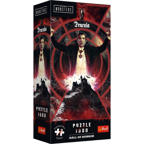 Jucării și jocuri - PUZZLE TREFL 1000 PREMIUM PLUS UNIVERSAL MONSTERS SALA GROAZEI DRACULA