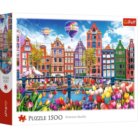 Jucării și jocuri - PUZZLE TREFL 1500 AMSTERDAM COLORAT