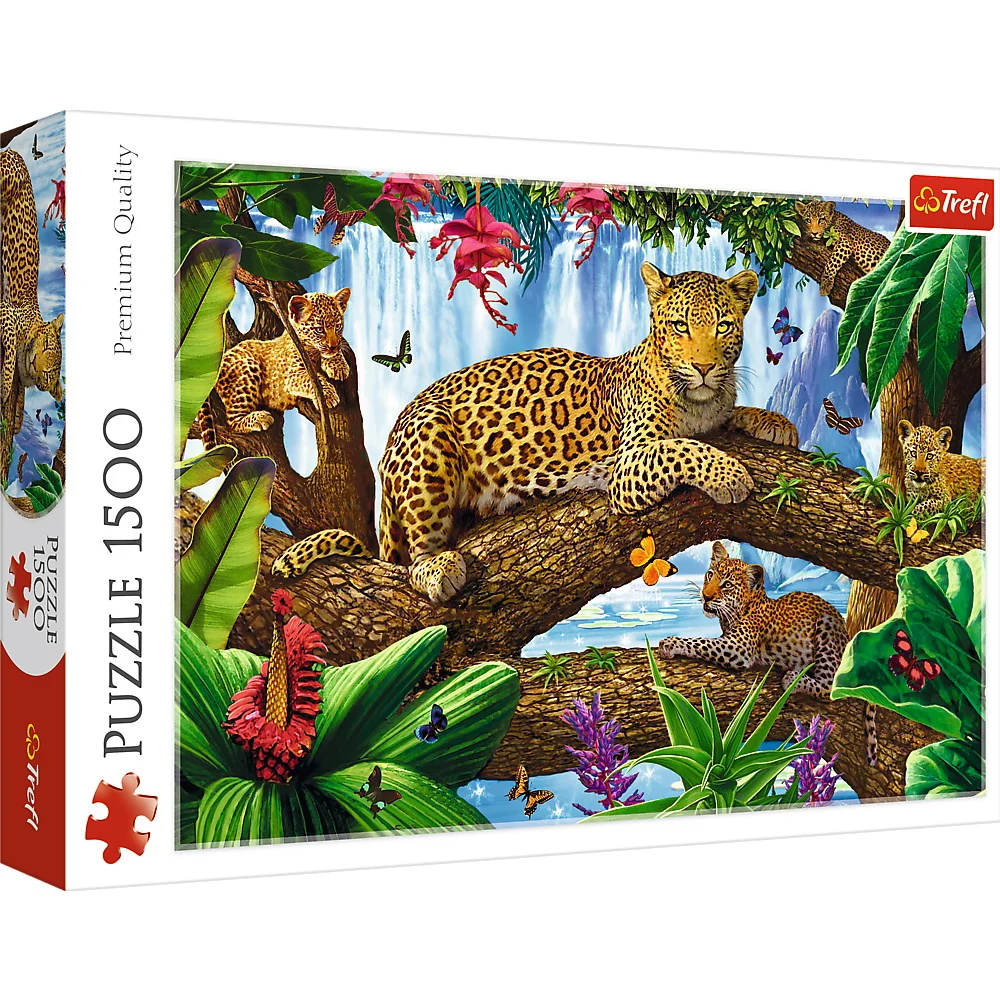 Jocuri educative și de societate - Puzzle 1500 piese Jaguar intr-o pauza odihnitoare Trefl
