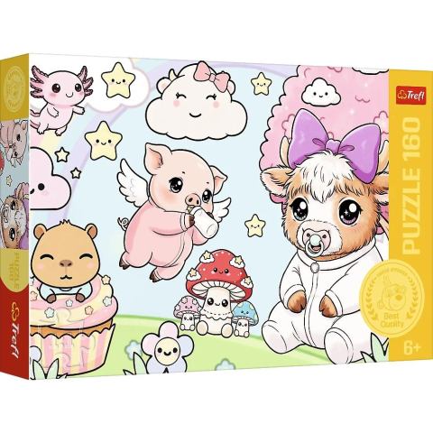 Jucării și jocuri - PUZZLE TREFL 160 ANIMALE MICI