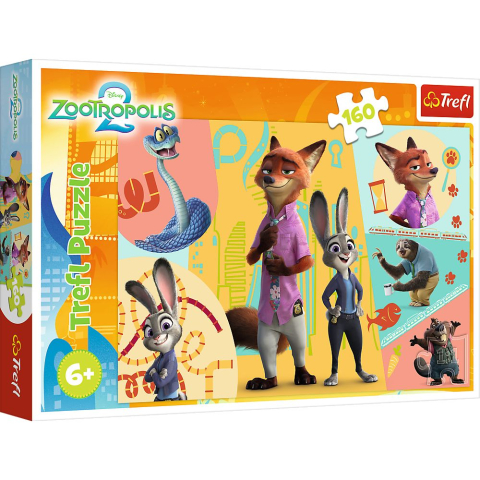 Jucării și jocuri - PUZZLE TREFL 160 DISNEY ZOOTROPOLIS IMPREUNA IN ZOOTOPIA