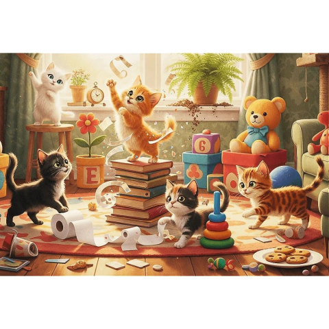 PUZZLE TREFL 160 POFTELE PISICII [1]