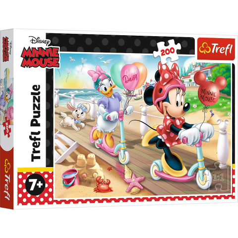 Jucării și jocuri - PUZZLE TREFL 200 MINNIE DISTRACTIE LA PLAJA