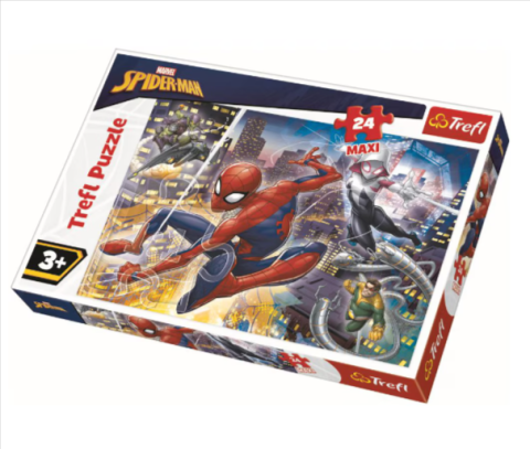Jocuri educative și de societate - Puzzle Maxi Trefl Curajosul Spider-Man 39.6 x 4.5 x 26.6 cm