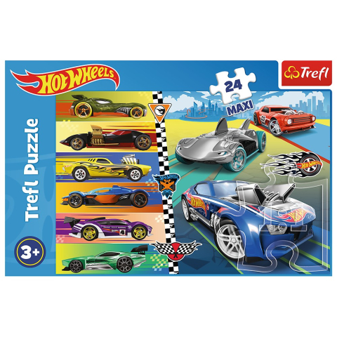 PUZZLE TREFL 24 MAXI HOT WHEELS MASINILE DEOSEBITE [2]