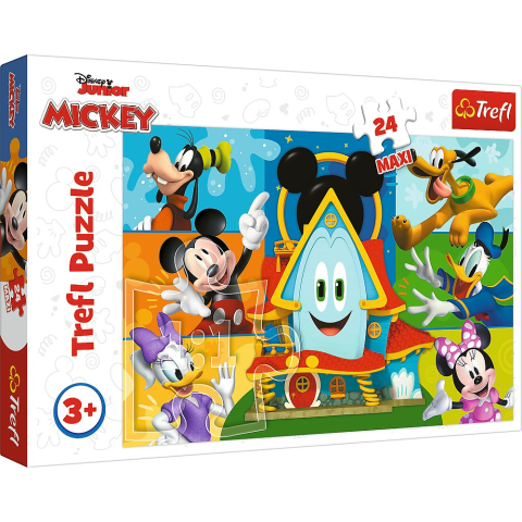 Puzzle - PUZZLE TREFL 24 MAXI MICKEY MOUSE CASA PRIETENILOR AMUZANTI