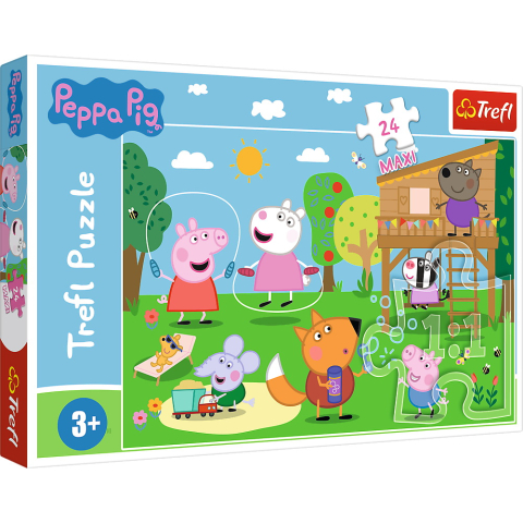 Puzzle - PUZZLE TREFL 24 MAXI PEPPA PIG DISTRACTIA DIN IARBA