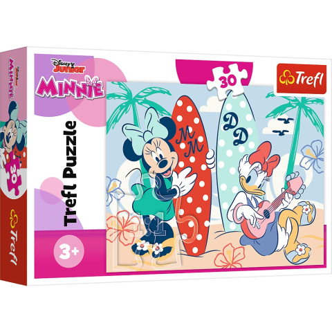 Jucării și jocuri - PUZZLE TREFL 30 MINNIE MINNIE LA PLAJA