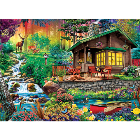 PUZZLE TREFL 3000 CABANA DIN PADURE [1]