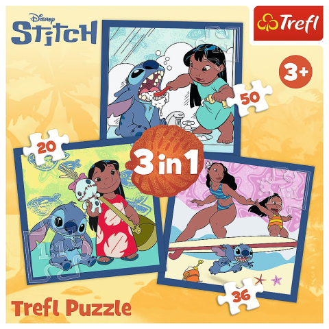 PUZZLE TREFL 3IN1 DISNEY STITCH ORA STITCH [4]