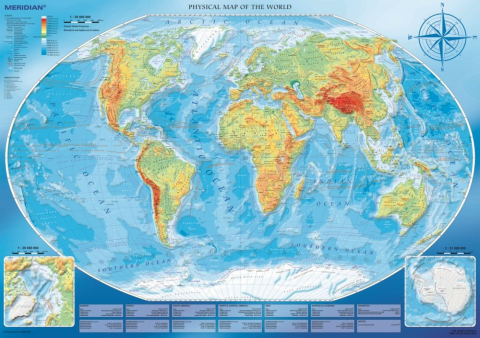 PUZZLE TREFL 4000 HARTA FIZICA A LUMII [1]