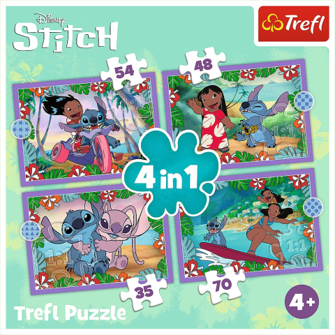 PUZZLE TREFL 4IN1 STITCH ZIUA FERMECATA [5]