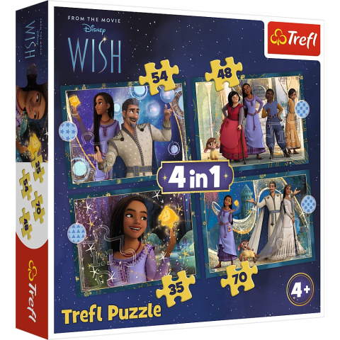 Jocuri educative și de societate - PUZZLE TREFL 4IN1 WISH VISELE DEVIN REALITATE