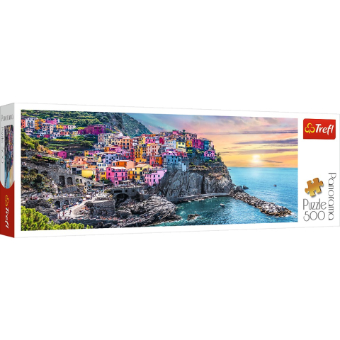 Puzzle - PUZZLE TREFL 500 PANORAMA ORASUL VERNAZZA