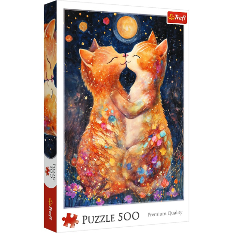 Jucării și jocuri - PUZZLE TREFL 500 SARUT IN LUMINA LUNII