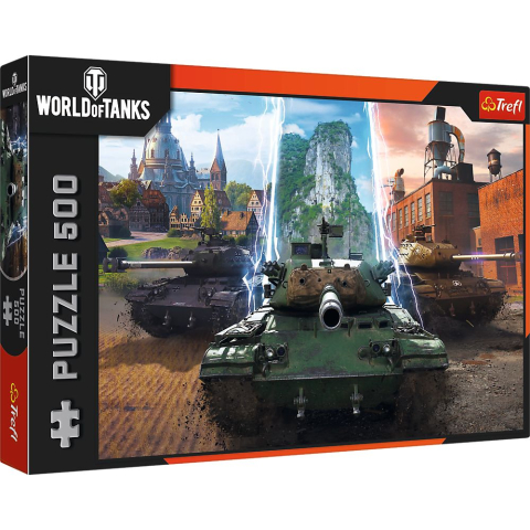 Jucării și jocuri - PUZZLE TREFL 500 WORLD OF TANKS TIMP PENTRU ACTIUNE
