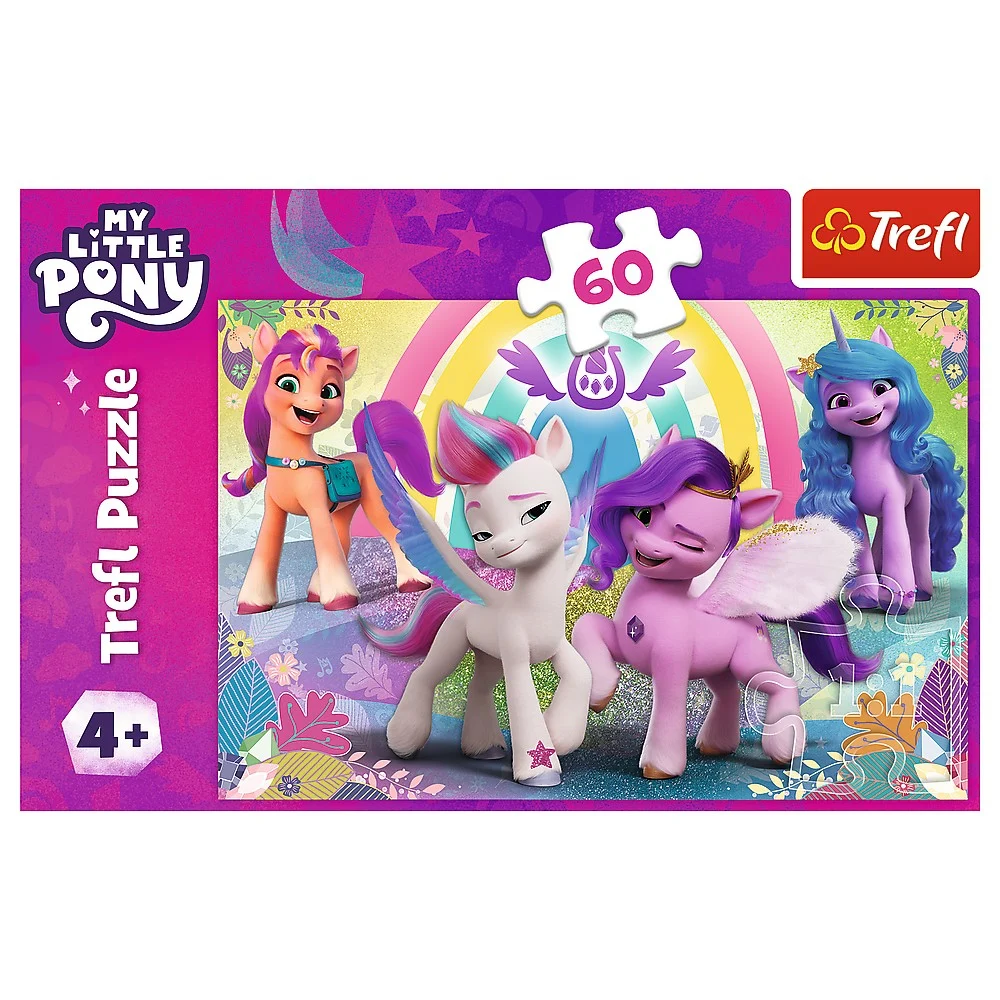 Jocuri educative și de societate - Puzzle 60 piese My Little Pony In lumea prieteniilor Trefl