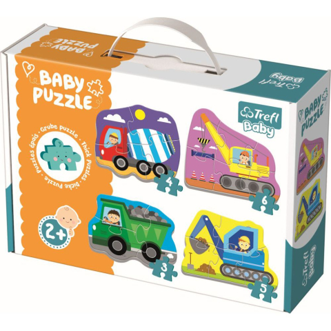 Jocuri educative și de societate - Puzzle Trefl Baby Clasic Utilaje la treaba