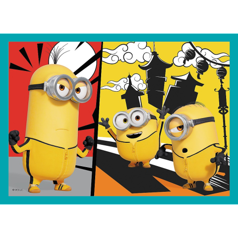 PUZZLE TREFL MINIONS 4IN1 LUMEA FERICITA A MINIONILOR [4]