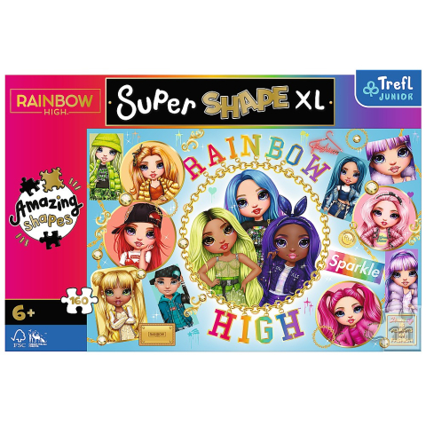 PUZZLE TREFL PRIMO SUPER SHAPE XXL 160 RAINBOW HIGH PRIETENELE COLORATE [2]