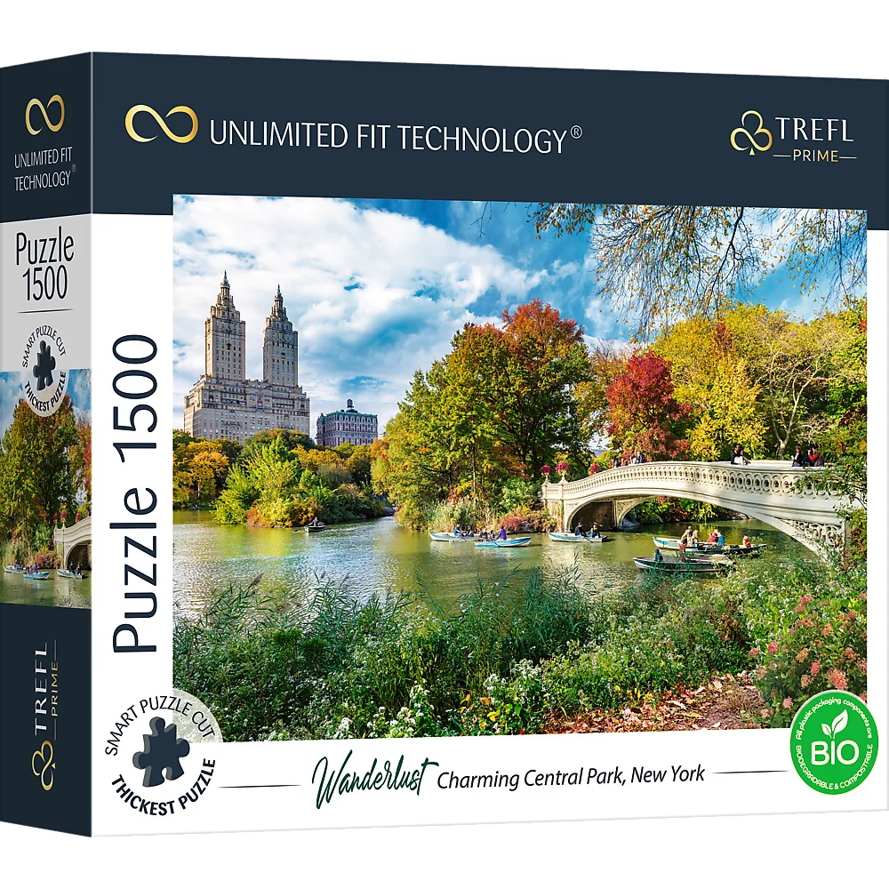 Jocuri educative și de societate - Puzzle 1500 piese Charming Central Park New York Trefl Prime Unlimited Fit Technology