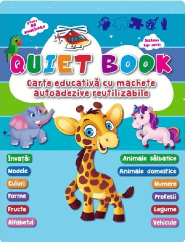Noutăți Librăria Compas - Quiet book. Carte educativa cu machete autoadezive reutilizabile