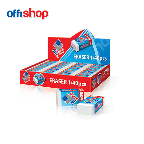 Radiere - Radiera dreptunghiulara alba Offishop