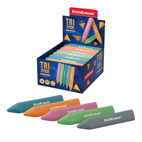 Birotică și accesorii birou - Radiera ErichKrause Tri Stick diverse culori