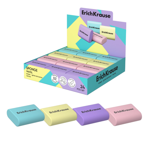 Instrumente de scris - Radiera ultra-fina Erich Krause Sponge culori pastelate