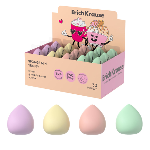 Radiere - Radiera ultra-fina ErichKrause Sponge Mini Yummy culori pastelate