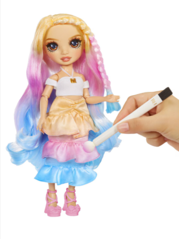 Papusa Rainbow High Watercolor Create Ochi Caprui [1]