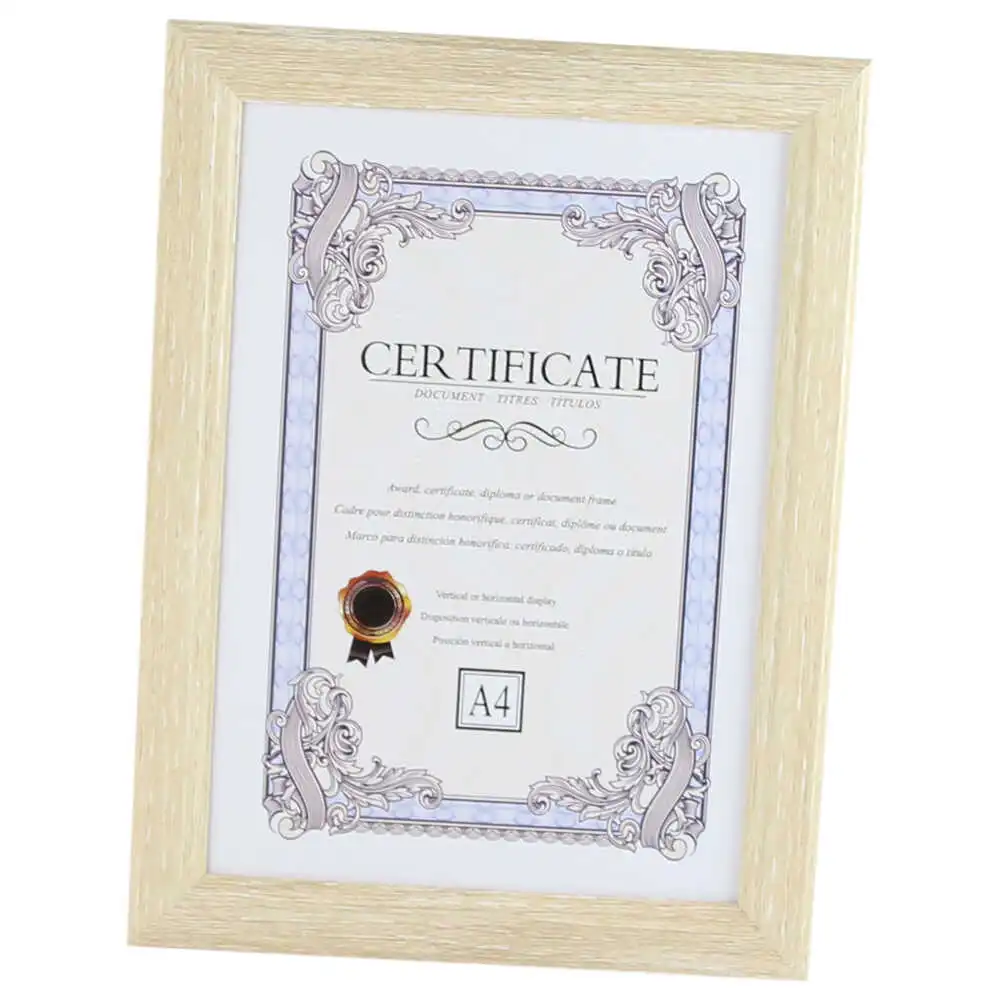 Casă și decorațiuni - Rama A4 pentru diploma din plastic culoare natur 25 x 34 cm