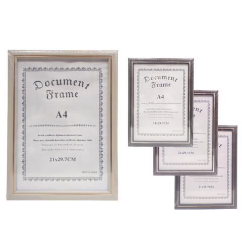 Rame și albume foto - Rama foto A4 cu detalii aurii si argintii