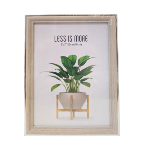 Rame și albume foto - Rama foto 13x18cm aspect lemn cu margini argintii