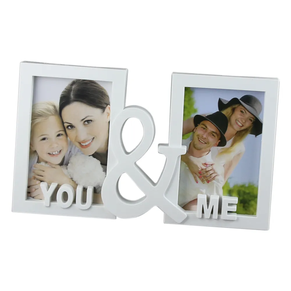 Rame și albume foto - Rama foto din plastic 2 poze „You&Me” 10x15 cm