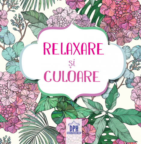 Cărți - Relaxare si culoare - Carte de colorat + 4 creioane colorate