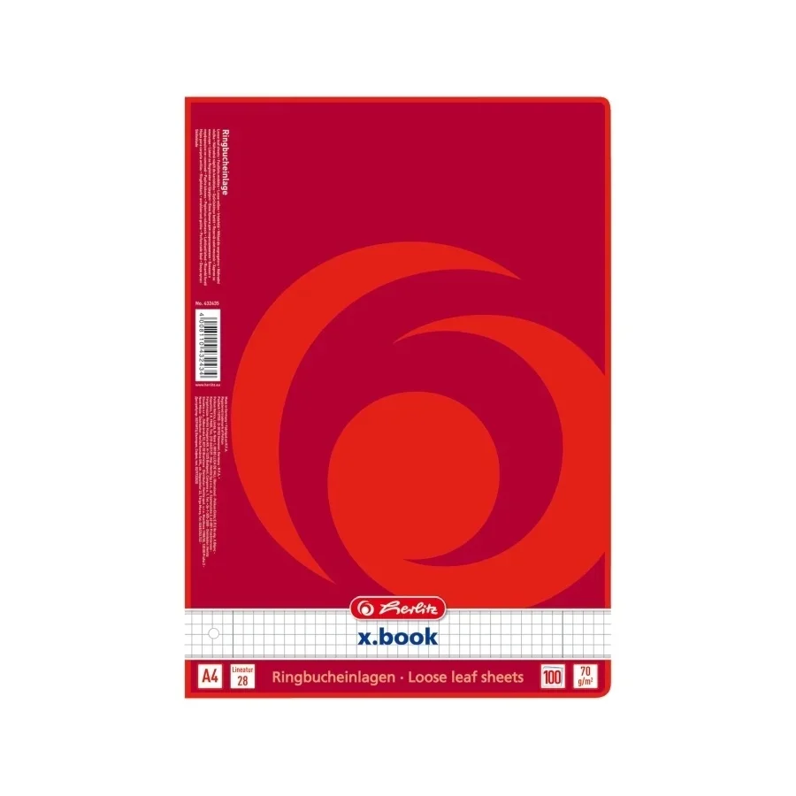 Rezerve pentru caiete - Rezerva caiet mecanic A4 100 file matematica Herlitz