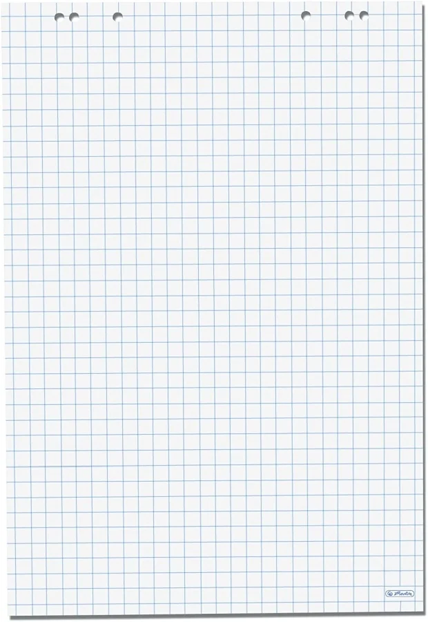 Accesorii table și flipchart - Rezerva hartie flipchart 68x99 cm 20 coli patratele Herlitz