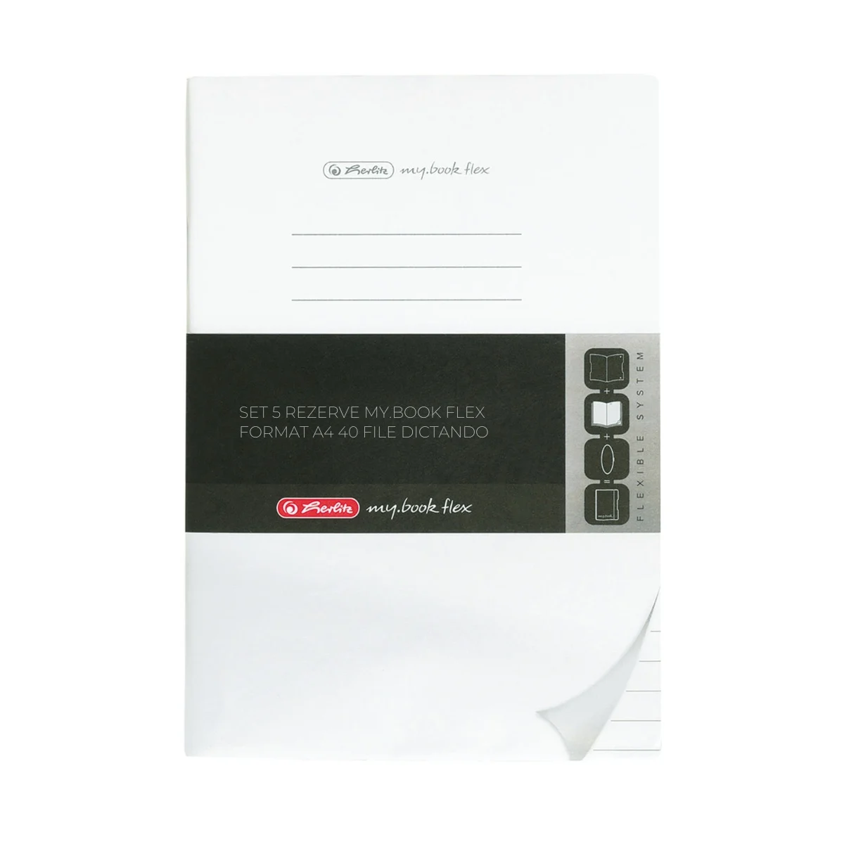 Rezerve pentru caiete - Rezerva caiet my.book flex A4 40 file dictando Herlitz