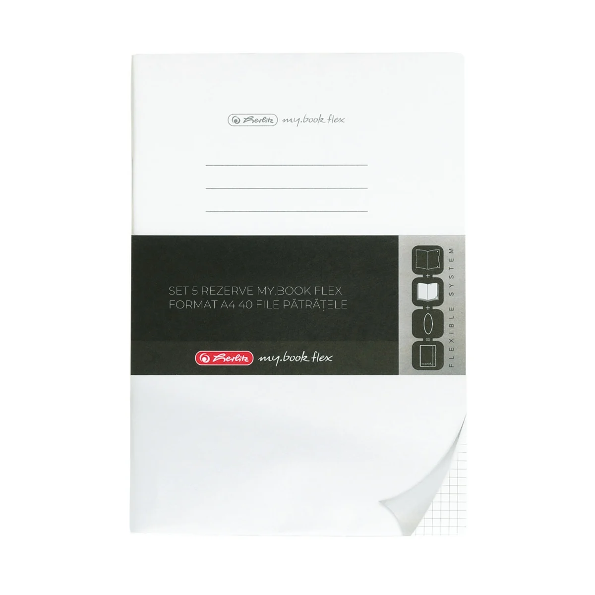Rezerve pentru caiete - Rezerva My.Book flex A4 40 file matematica Herlitz
