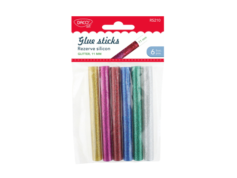 Artă și creativitate - Rezerva silicon glitter 11mm 6/set Daco