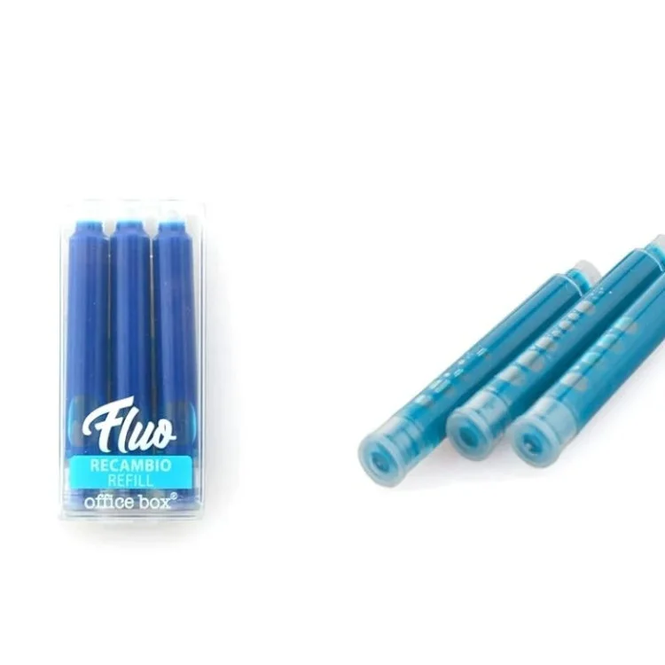 Rechizite școlare - Set de 3 rezerve albastre pentru evidentiator Office Box